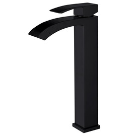 СМЕСИТЕЛЬ ABBER WASSERFALL AF8611B ДЛЯ НАКЛАДНОЙ РАКОВИНЫ, ЧЕРНЫЙ МАТОВЫЙ