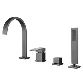 СМЕСИТЕЛЬ ABBER WASSERFALL AF8613NG НА БОРТ ВАННЫ, НИКЕЛЬ