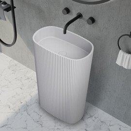 РАКОВИНА ОТДЕЛЬНОСТОЯЩАЯ ABBER STEIN AS2502-H БЕЛАЯ МАТОВАЯ