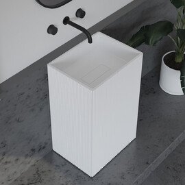 РАКОВИНА ОТДЕЛЬНОСТОЯЩАЯ ABBER STEIN AS2503-H БЕЛАЯ МАТОВАЯ