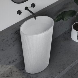 РАКОВИНА ОТДЕЛЬНОСТОЯЩАЯ ABBER STEIN AS2504-H БЕЛАЯ МАТОВАЯ