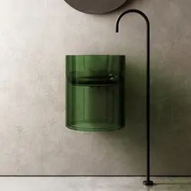 РАКОВИНА ПОДВЕСНАЯ ПРОЗРАЧНАЯ ABBER KRISTALL AT2704EMERALD ЗЕЛЕНАЯ