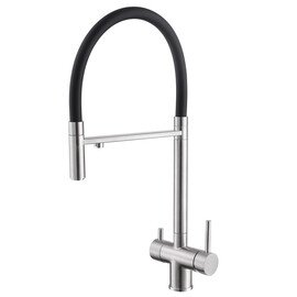 СМЕСИТЕЛЬ ABBER WASSER KREIS AF81141SP ДЛЯ КУХНИ С ПОДКЛЮЧЕНИЕМ ФИЛЬТРА И ВЫДВИЖНОЙ ЛЕЙКОЙ, САТИН