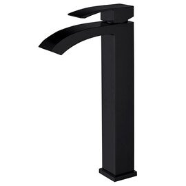 СМЕСИТЕЛЬ ABBER WASSERFALL AF8611B ДЛЯ НАКЛАДНОЙ РАКОВИНЫ, ЧЕРНЫЙ МАТОВЫЙ