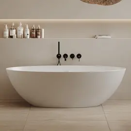 ВАННА ИЗ ИСКУССТВЕННОГО КАМНЯ ABBER STEIN AS9625-1.8 БЕЛАЯ МАТОВАЯ