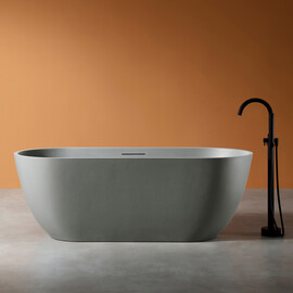 ВАННА ИЗ ИСКУССТВЕННОГО КАМНЯ ABBER FRANKFURT AM9941MLG СВЕТЛО-СЕРАЯ МАТОВАЯ