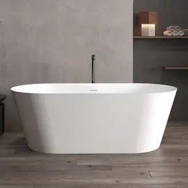 ВАННА ИЗ ИСКУССТВЕННОГО КАМНЯ ABBER STEIN AS9605 БЕЛАЯ МАТОВАЯ