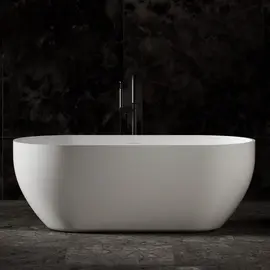 ВАННА ИЗ ИСКУССТВЕННОГО КАМНЯ ABBER STEIN AS9613-1.6 БЕЛАЯ МАТОВАЯ