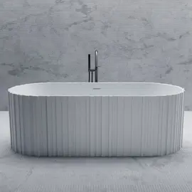 ВАННА ИЗ ИСКУССТВЕННОГО КАМНЯ ABBER STEIN AS9653 БЕЛАЯ МАТОВАЯ