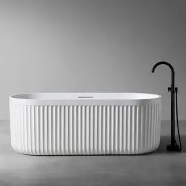 ВАННА ИЗ ИСКУССТВЕННОГО КАМНЯ ABBER STUTTGART AM9925 БЕЛАЯ МАТОВАЯ