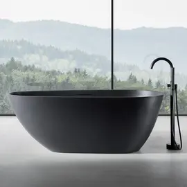 ВАННА ИЗ ИСКУССТВЕННОГО КАМНЯ ABBER DORTMUND AM9911B ЧЕРНАЯ МАТОВАЯ