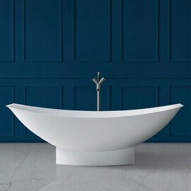 ВАННА ИЗ ИСКУССТВЕННОГО КАМНЯ ABBER STEIN AS9610 БЕЛАЯ МАТОВАЯ