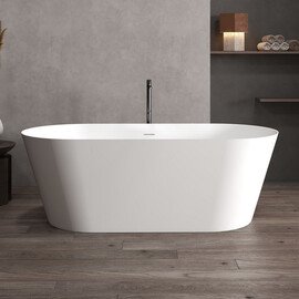 ВАННА ИЗ ИСКУССТВЕННОГО КАМНЯ ABBER STEIN AS9626 БЕЛАЯ МАТОВАЯ