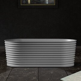 ВАННА ИЗ ИСКУССТВЕННОГО КАМНЯ ABBER STEIN AS9650 БЕЛАЯ МАТОВАЯ