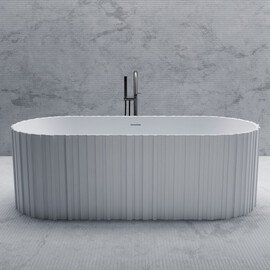 ВАННА ИЗ ИСКУССТВЕННОГО КАМНЯ ABBER STEIN AS9653 БЕЛАЯ МАТОВАЯ