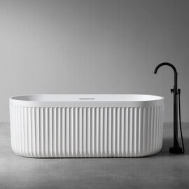 ВАННА ИЗ ИСКУССТВЕННОГО КАМНЯ ABBER STUTTGART AM9925 БЕЛАЯ МАТОВАЯ