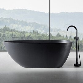 ВАННА ИЗ ИСКУССТВЕННОГО КАМНЯ ABBER DORTMUND AM9911B ЧЕРНАЯ МАТОВАЯ