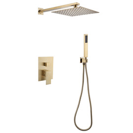 ДУШЕВАЯ СИСТЕМА ABBER DAHEIM AF8219G СКРЫТОГО МОНТАЖА БЕЗ ИЗЛИВА, ЗОЛОТО МАТОВОЕ