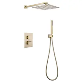 ДУШЕВАЯ СИСТЕМА ABBER DAHEIM AF8251G СКРЫТОГО МОНТАЖА БЕЗ ИЗЛИВА, ТЕРМОСТАТ, ЗОЛОТО МАТОВОЕ