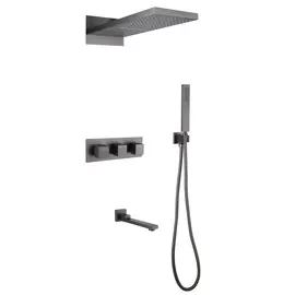 ДУШЕВАЯ СИСТЕМА ABBER DAHEIM AF8253NG СКРЫТОГО МОНТАЖА С ИЗЛИВОМ, ТЕРМОСТАТ, НИКЕЛЬ