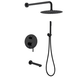 ДУШЕВАЯ СИСТЕМА ABBER EMOTION AF8817B СКРЫТОГО МОНТАЖА С ИЗЛИВОМ, ЧЕРНАЯ МАТОВАЯ