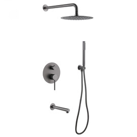 ДУШЕВАЯ СИСТЕМА ABBER EMOTION AF8817NG СКРЫТОГО МОНТАЖА С ИЗЛИВОМ, НИКЕЛЬ