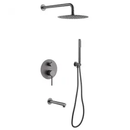 ДУШЕВАЯ СИСТЕМА ABBER EMOTION AF8817NG СКРЫТОГО МОНТАЖА С ИЗЛИВОМ, НИКЕЛЬ