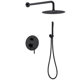 ДУШЕВАЯ СИСТЕМА ABBER EMOTION AF8818B СКРЫТОГО МОНТАЖА БЕЗ ИЗЛИВА, ЧЕРНАЯ МАТОВАЯ