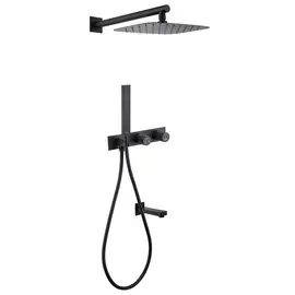 ДУШЕВАЯ СИСТЕМА ABBER RUND AF8717B СКРЫТОГО МОНТАЖА С ИЗЛИВОМ, ЧЕРНАЯ МАТОВАЯ