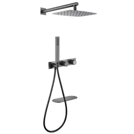 ДУШЕВАЯ СИСТЕМА ABBER RUND AF8750NG СКРЫТОГО МОНТАЖА С ИЗЛИВОМ, ТЕРМОСТАТ, НИКЕЛЬ