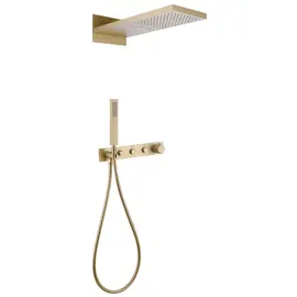 ДУШЕВАЯ СИСТЕМА ABBER RUND AF8752G СКРЫТОГО МОНТАЖА БЕЗ ИЗЛИВА, ТЕРМОСТАТ, ЗОЛОТО МАТОВОЕ