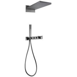 ДУШЕВАЯ СИСТЕМА ABBER RUND AF8752NG СКРЫТОГО МОНТАЖА БЕЗ ИЗЛИВА, ТЕРМОСТАТ, НИКЕЛЬ