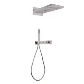 ДУШЕВАЯ СИСТЕМА ABBER RUND AF8752SP СКРЫТОГО МОНТАЖА БЕЗ ИЗЛИВА, ТЕРМОСТАТ, САТИН