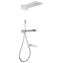 ДУШЕВАЯ СИСТЕМА ABBER RUND AF8753 СКРЫТОГО МОНТАЖА С ИЗЛИВОМ, ТЕРМОСТАТ, ХРОМ
