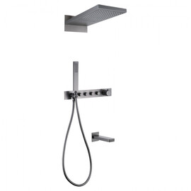 ДУШЕВАЯ СИСТЕМА ABBER RUND AF8753NG СКРЫТОГО МОНТАЖА С ИЗЛИВОМ, ТЕРМОСТАТ, НИКЕЛЬ