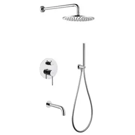 ДУШЕВАЯ СИСТЕМА ABBER WASSER KREIS AF8117 СКРЫТОГО МОНТАЖА С ИЗЛИВОМ, ХРОМ