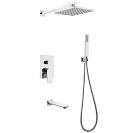 ДУШЕВАЯ СИСТЕМА ABBER WEISS INSEL AF8017 СКРЫТОГО МОНТАЖА С ИЗЛИВОМ, ХРОМ