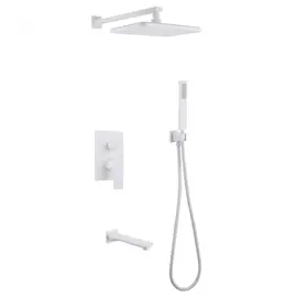 ДУШЕВАЯ СИСТЕМА ABBER WEISS INSEL AF8017FW СКРЫТОГО МОНТАЖА С ИЗЛИВОМ, БЕЛЫЙ МАТОВЫЙ