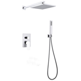 ДУШЕВАЯ СИСТЕМА ABBER WEISS INSEL AF8018W СКРЫТОГО МОНТАЖА БЕЗ ИЗЛИВА, БЕЛЫЙ-ХРОМ