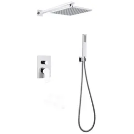 ДУШЕВАЯ СИСТЕМА ABBER WEISS INSEL AF8018W СКРЫТОГО МОНТАЖА БЕЗ ИЗЛИВА, БЕЛЫЙ-ХРОМ