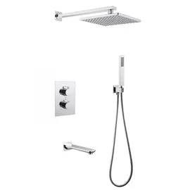 ДУШЕВАЯ СИСТЕМА ABBER WEISS INSEL AF8050 СКРЫТОГО МОНТАЖА С ИЗЛИВОМ, ТЕРМОСТАТ, ХРОМ