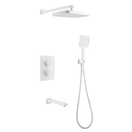 ДУШЕВАЯ СИСТЕМА ABBER WEISS INSEL AF8050W СКРЫТОГО МОНТАЖА С ИЗЛИВОМ, ТЕРМОСТАТ, БЕЛЫЙ