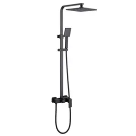 ДУШЕВАЯ СТОЙКА ABBER DAHEIM AF8220B БЕЗ ИЗЛИВА, ЧЕРНАЯ МАТОВАЯ