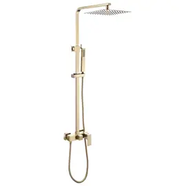 ДУШЕВАЯ СТОЙКА ABBER DAHEIM AF8220G БЕЗ ИЗЛИВА, ЗОЛОТО МАТОВОЕ