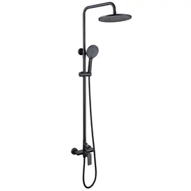 ДУШЕВАЯ СТОЙКА ABBER WEISS INSEL AF8020B БЕЗ ИЗЛИВА, ЧЕРНАЯ МАТОВАЯ