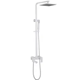 ДУШЕВАЯ СТОЙКА ABBER DAHEIM AF8216WL С ИЗЛИВОМ, БЕЛАЯ МАТОВАЯ