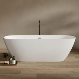 ВАННА ИЗ ИСКУССТВЕННОГО КАМНЯ ABBER STEIN AS9632 БЕЛАЯ МАТОВАЯ