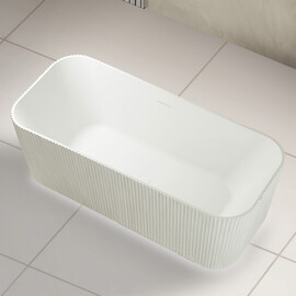 ВАННА ИЗ ИСКУССТВЕННОГО КАМНЯ ABBER STEIN AS9663 БЕЛАЯ МАТОВАЯ