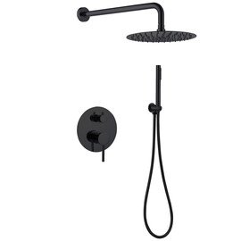 ДУШЕВАЯ СИСТЕМА ABBER EMOTION AF8818B СКРЫТОГО МОНТАЖА БЕЗ ИЗЛИВА, ЧЕРНАЯ МАТОВАЯ