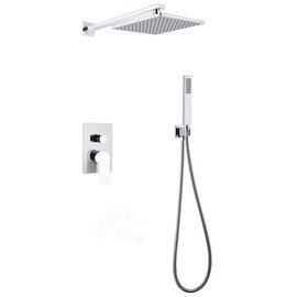 ДУШЕВАЯ СИСТЕМА ABBER WEISS INSEL AF8018W СКРЫТОГО МОНТАЖА БЕЗ ИЗЛИВА, БЕЛЫЙ-ХРОМ